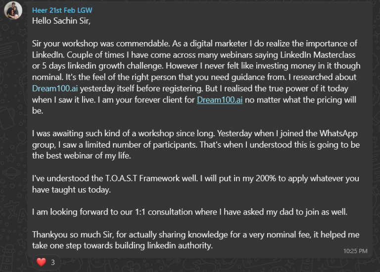 3 HOUR LINKEDIN WORKSHOP – Sachinbrao